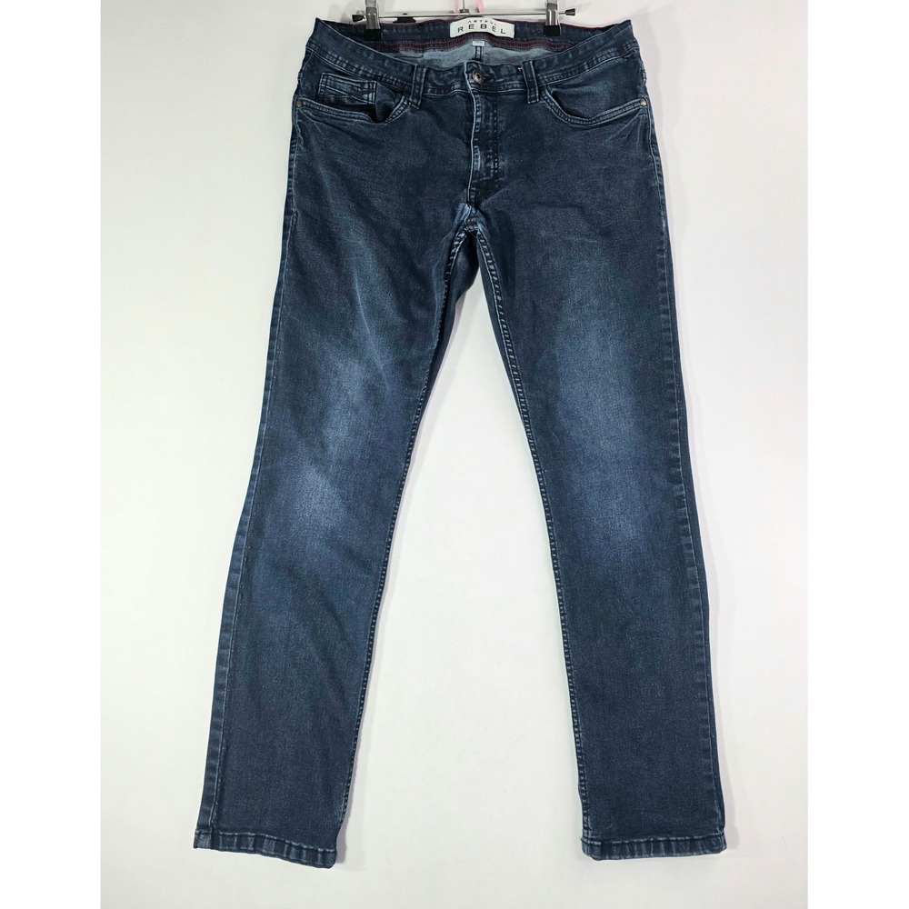 Artful Rebel Jax Slim Jeans Mens 35x31 Dark Wash Blue Denim Slim Fit Pants